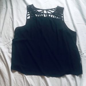 Torrid Black Caged Top Sleeveless Blouse Size 3x